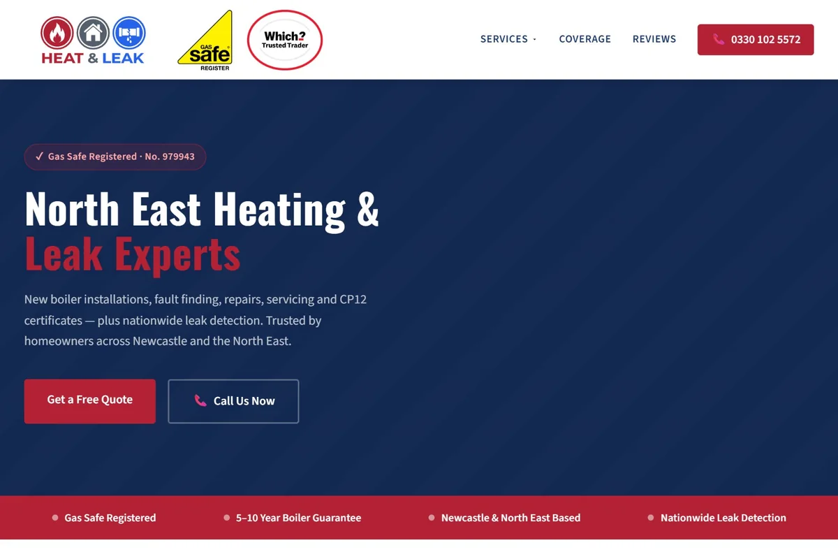 Heat & Leak website